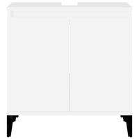 Mobile Lavabo-Armadietto da bagno Bianco 58x33x60 cm in Legno Multistrato