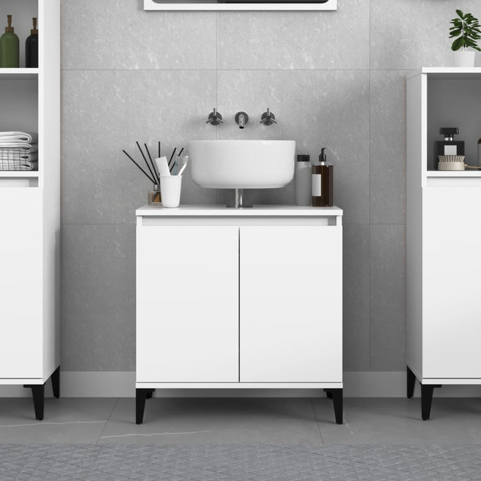 Mobile Lavabo Bianco 58x33x60 cm in Legno Multistratocod mxl 106309