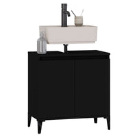 Mobile Lavabo Nero 58x33x60 cm in Legno Multistrato 821261