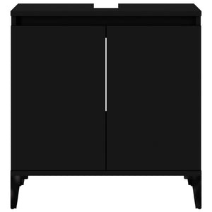 Mobile lavabo nero 58 x 33 x 60 cm in derivati ​​del legno 02_0006841