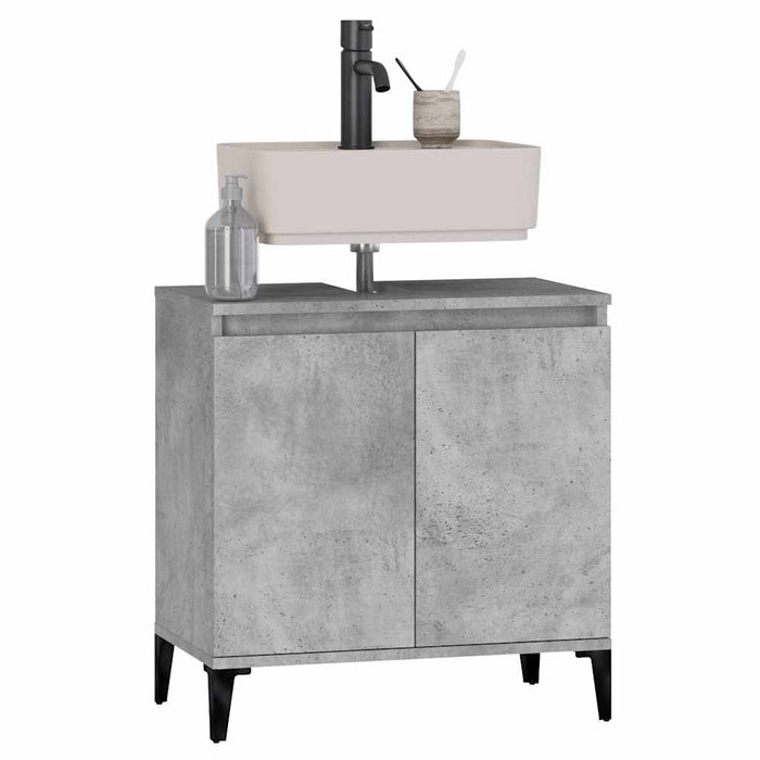 Mobile Lavabo Grigio Cemento 58x33x60 cm in Legno Multistrato 821264