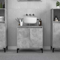 Mobile Lavabo-Armadietto da bagno Grigio Cemento 58x33x60 cm in Legno Multistrato 759726