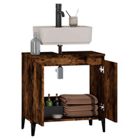 Mobile Lavabo Rovere Fumo 58x33x60 cm in Legno Multistrato 821265