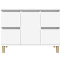 Mobile Lavabo Bianco 80x33x60 cm in Legno Multistrato 821268