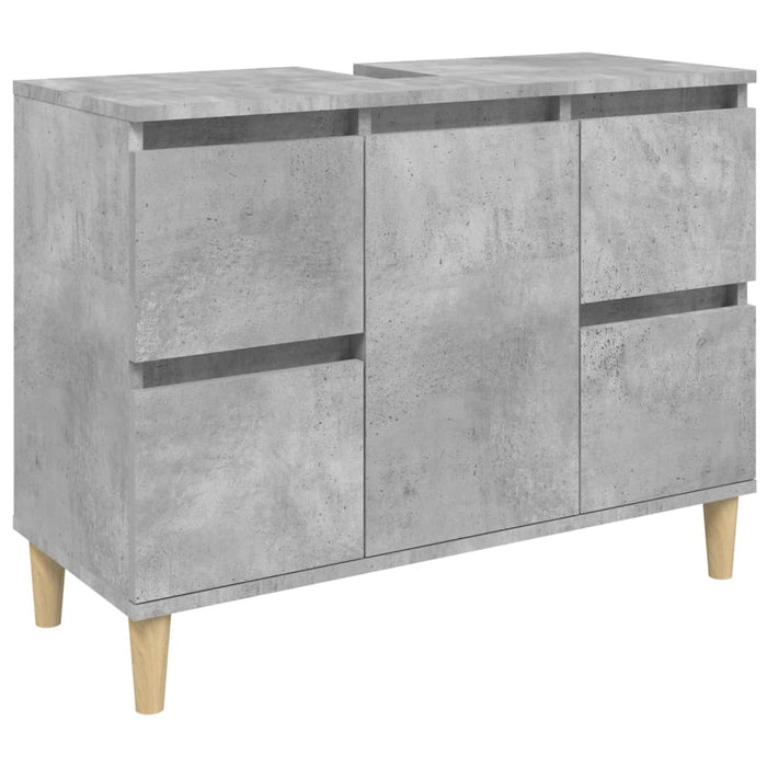 Mobile Lavabo Grigio Cemento 80x33x60 cm in Legno Multistrato 821272