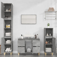 Mobile Lavabo Grigio Cemento 80x33x60 cm in Legno Multistrato 821272