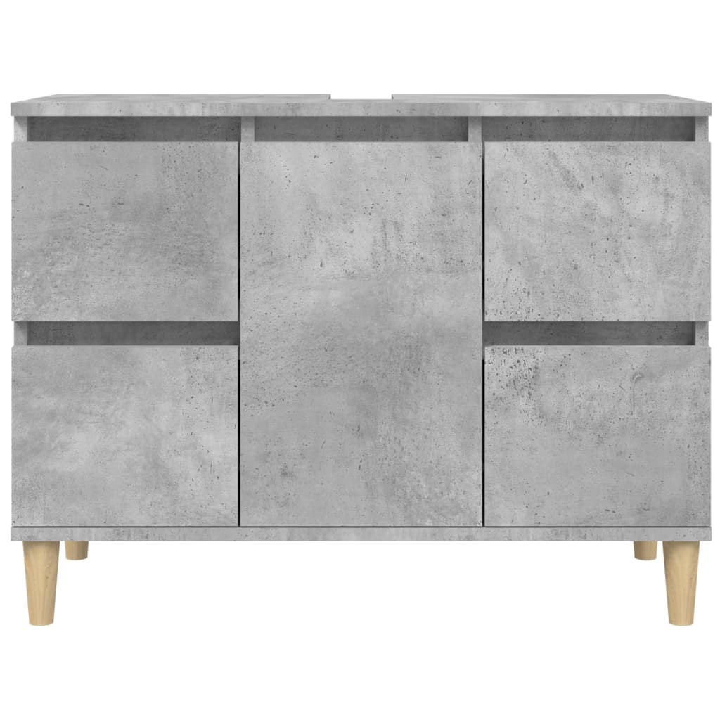 Mobile Lavabo Grigio Cemento 80x33x60 cm in Legno Multistrato 821272