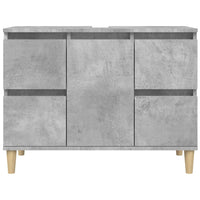 Mobile Lavabo Grigio Cemento 80x33x60 cm in Legno Multistrato 821272