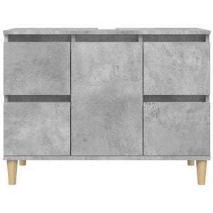 Mobile Lavabo Grigio Cemento 80x33x60 cm in Legno Multistrato 821272