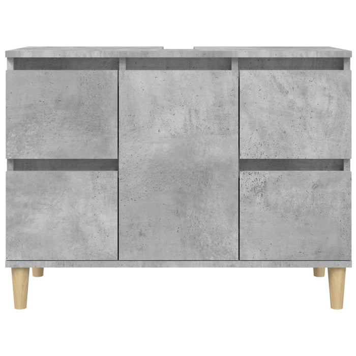Mobile Lavabo Grigio Cemento 80x33x60 cm in Legno Multistrato 821272