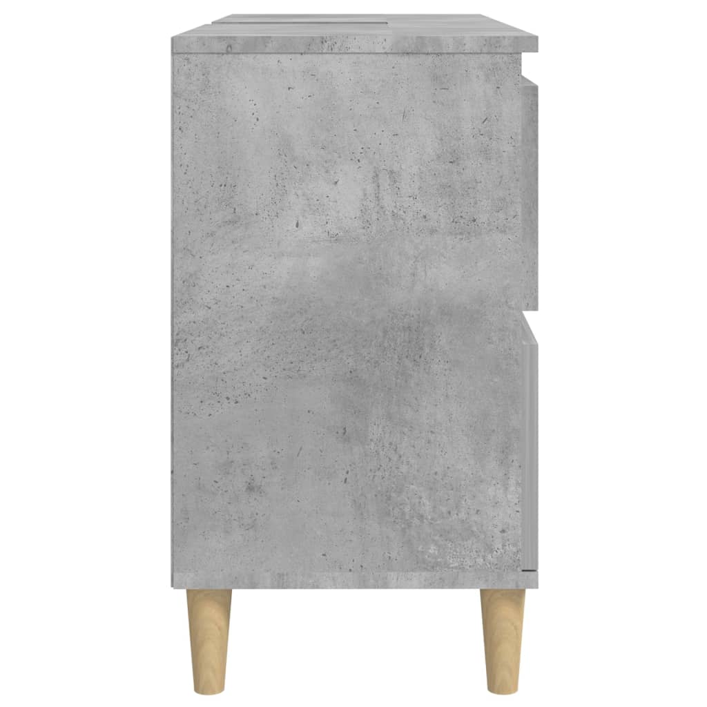 Mobile Lavabo Grigio Cemento 80x33x60 cm in Legno Multistrato 821272