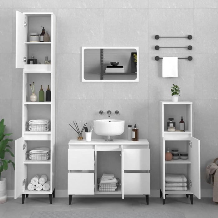 Mobile Lavabo Bianco 80x33x60 cm in Legno Multistratocod mxl 102313
