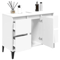 Mobile Lavabo Bianco 80x33x60 cm in Legno Multistrato 821276