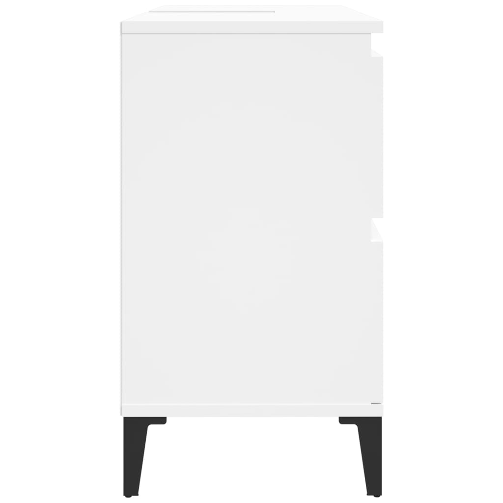 Mobile Lavabo Bianco 80x33x60 cm in Legno Multistrato 821276
