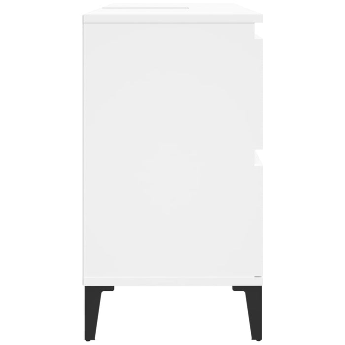 Mobile Lavabo Bianco 80x33x60 cm in Legno Multistrato 821276
