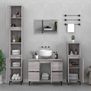 Mobile Lavabo Grigio Sonoma 80x33x60 cm in Legno Multistrato 821282