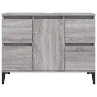 Mobile Lavabo Grigio Sonoma 80x33x60 cm in Legno Multistrato 821282