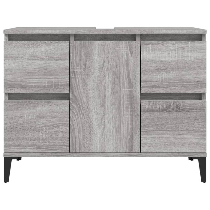 Mobile Lavabo Grigio Sonoma 80x33x60 cm in Legno Multistrato 821282