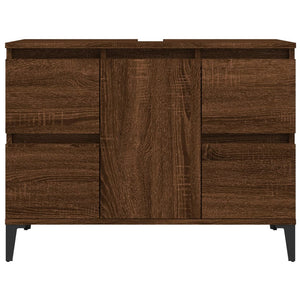 Mobile Lavabo Rovere Marrone 80x33x60 cm in Legno Multistrato 821283