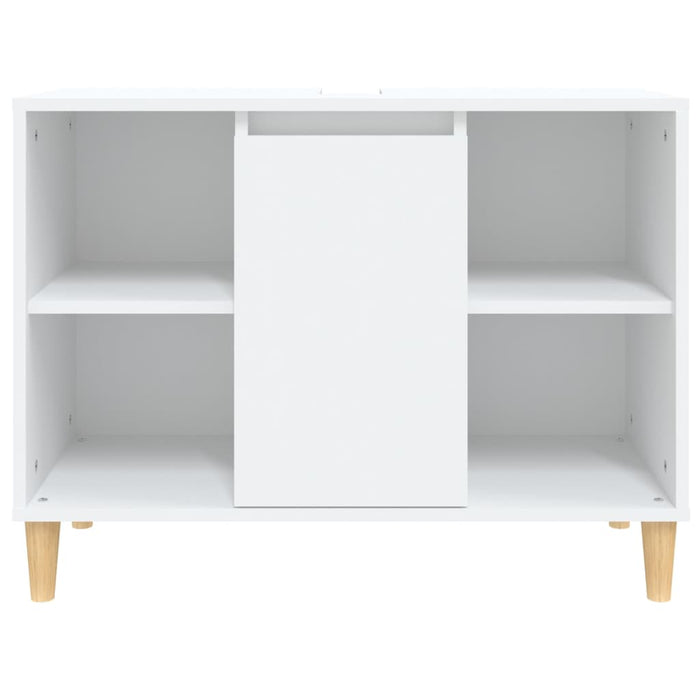 Mobile Lavabo-Armadietto da bagno Bianco 80x33x60 cm in Legno Multistrato 745780