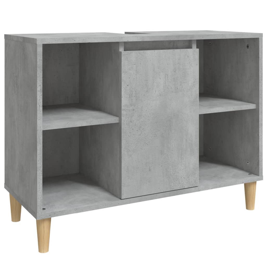 Mobile Lavabo Grigio Cemento 80x33x60 cm in Legno Multistrato 821288