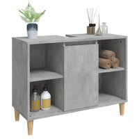 Mobile Lavabo Grigio Cemento 80x33x60 cm in Legno Multistrato 821288