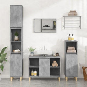 Mobile Lavabo Grigio Cemento 80x33x60 cm in Legno Multistrato 821288