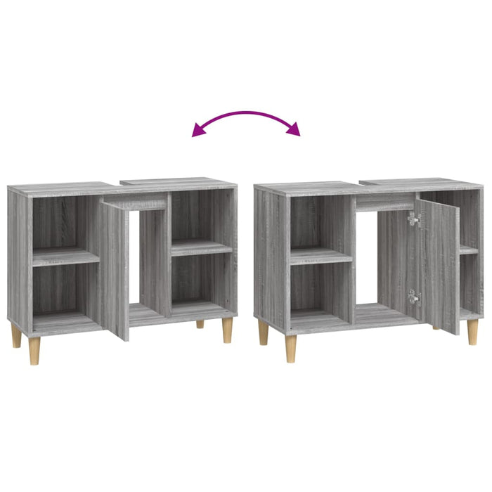 Mobile lavabo da bagno 80 x 33 x 60 cm multistrato grigio 02_0006850