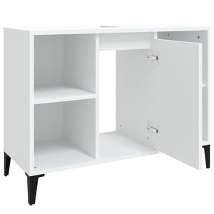 Mobile Lavabo Bianco 80x33x60 cm in Legno Multistrato 821292