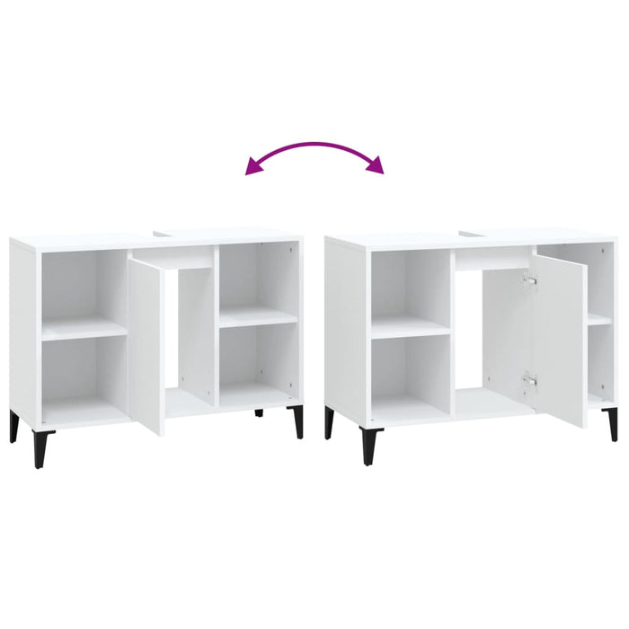 Mobile lavello 80 x 33 x 60 cm multistrato bianco 02_0006808