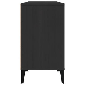 Mobile Lavabo Nero 80x33x60 cm in Legno Multistrato