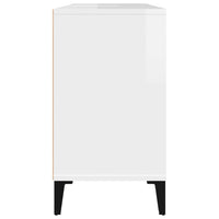 Mobile Lavabo-Armadietto da bagno Bianco Lucido 80x33x60 cm in Legno Multistrato 565305