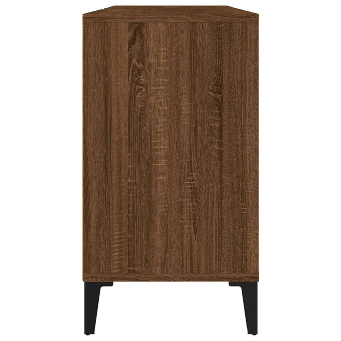 Mobile Lavabo-Armadietto da bagno Rovere Marrone 80x33x60 cm in Legno Multistrato 220563