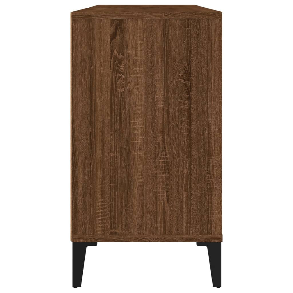 Mobile Lavabo Rovere Marrone 80x33x60 cm in Legno Multistrato 821299