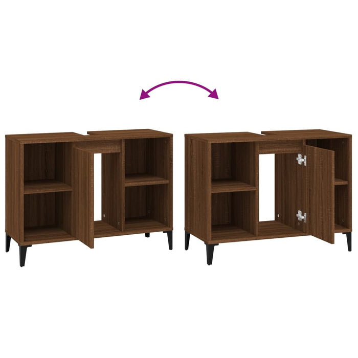 Mobile lavabo da bagno 80 x 33 x 60 cm multistrato marrone 02_0006826