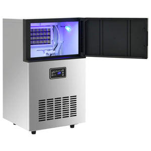 Macchina per Ghiaccio Argento 45 kg / 24 h 153682