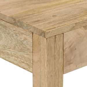 Tavolo Consolle 110x30x75 cm Legno Massello Sbiancato di Mango