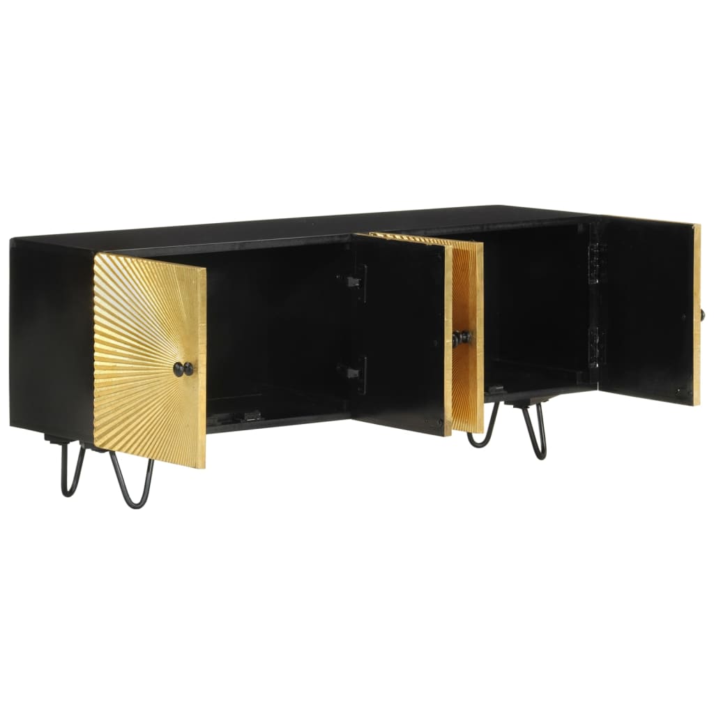 Mobile Porta TV-Mobile per TV-Credenza TV 110x30x45 cm in Legno Massello di Mango 808569