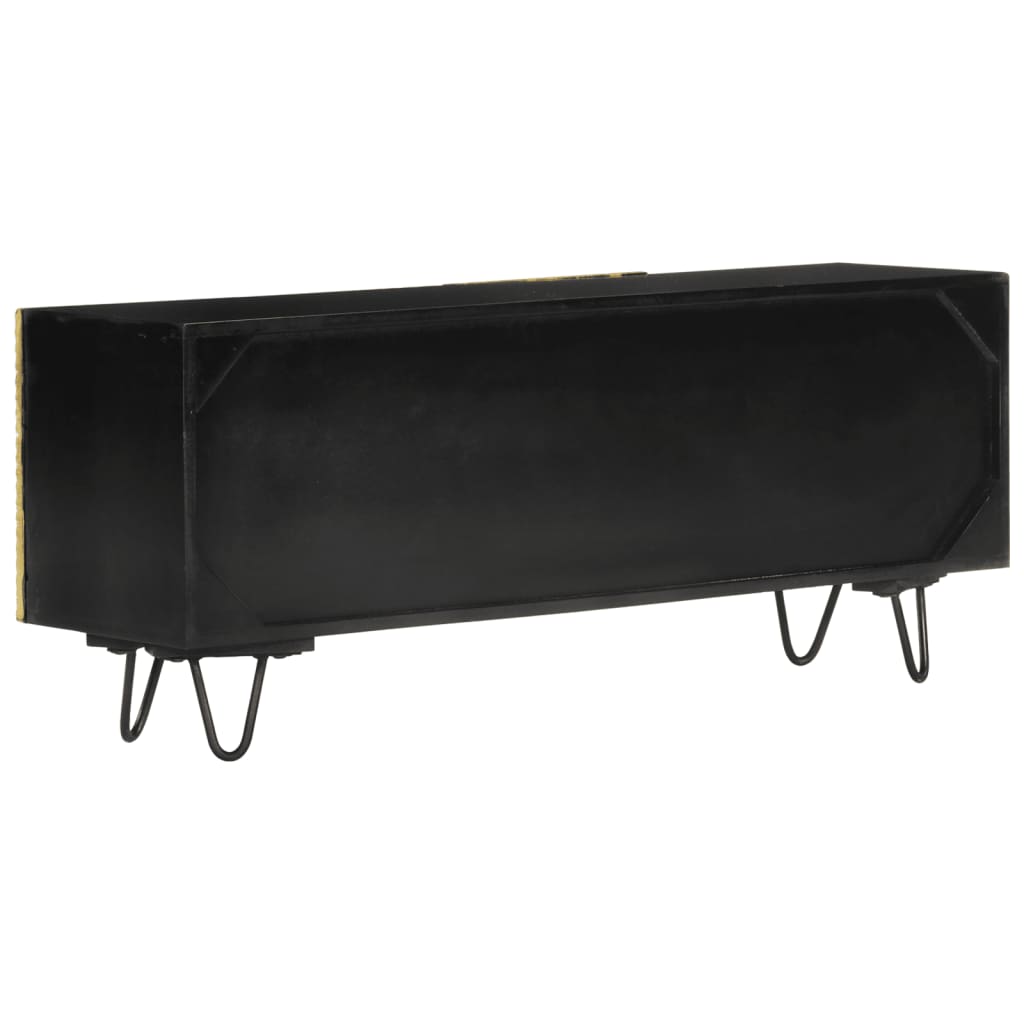 Mobile Porta TV-Mobile per TV-Credenza TV 110x30x45 cm in Legno Massello di Mango 808569
