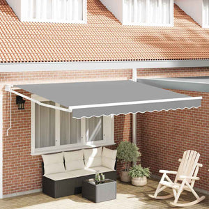 Tenda da Sole Bianco 3,5 x 2,5 m Metallo 362022