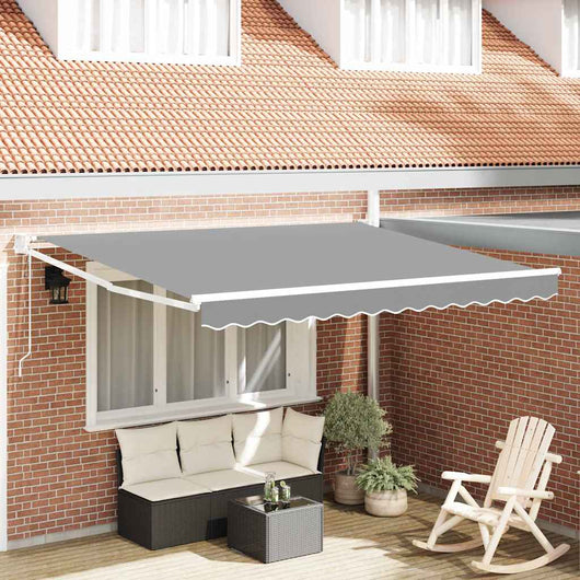 Tenda da Sole Bianco 3,5 x 2,5 m Metallo 362022