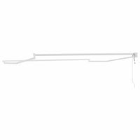 Tenda da Sole Bianco 3,5 x 2,5 m Metallo 362022