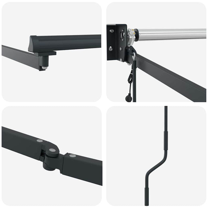 Tenda da Sole Antracite 4,5 × 3 m Metallo