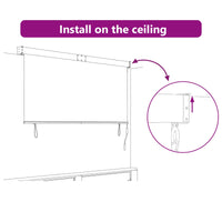 Tenda a Rullo Esterna Rigato Blu e bianco 200 x 250 cm Tessuto 362087