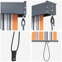 vidaXL Tenda a Rullo Esterna Striped Giallo e blu 220 x 250 cm Tessuto