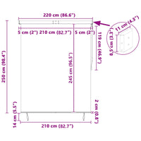 Tenda a Rullo Esterna Rigato Giallo e blu 220 x 250 cm Tessuto 362094