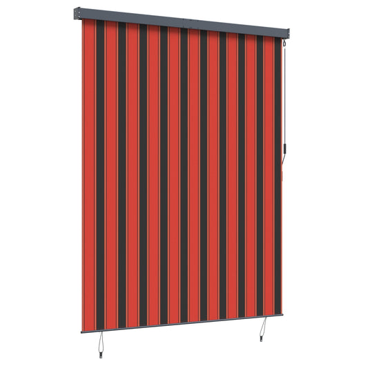 Tenda a Rullo Esterna arancione e marrone 220 x 250 cm Tessuto 362098