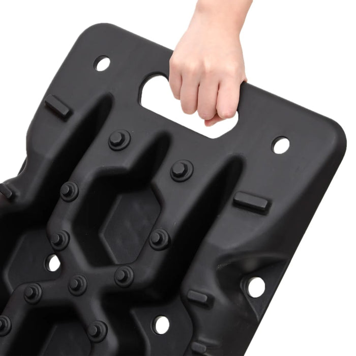 Tavole di Trazione 2 pz Nere 107x31x7 cm Nylon 210771