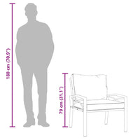 Sedia da Giardino con Cuscini Grigi 68x76x79 cm Acciaio 362714