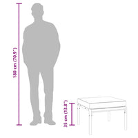 Poggiapiedi Giardino con Cuscini Sabbia 2pz 60x60x35 cm Acciaio